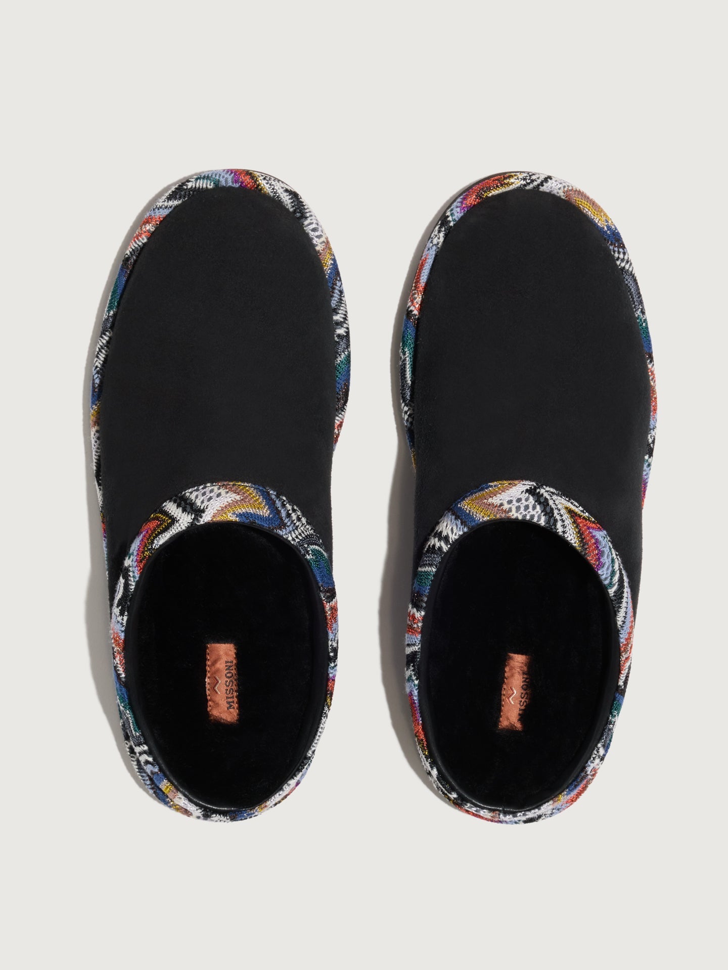 Carbon38 | Beth Slide - Suede Flower Multi Blue/Black Suede