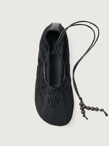 Carbon38 | Rosemary Crochet Flat - Black