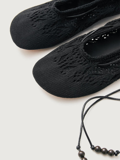 Carbon38 | Rosemary Crochet Flat - Black