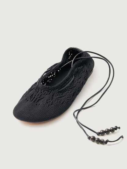 Carbon38 | Rosemary Crochet Flat - Black
