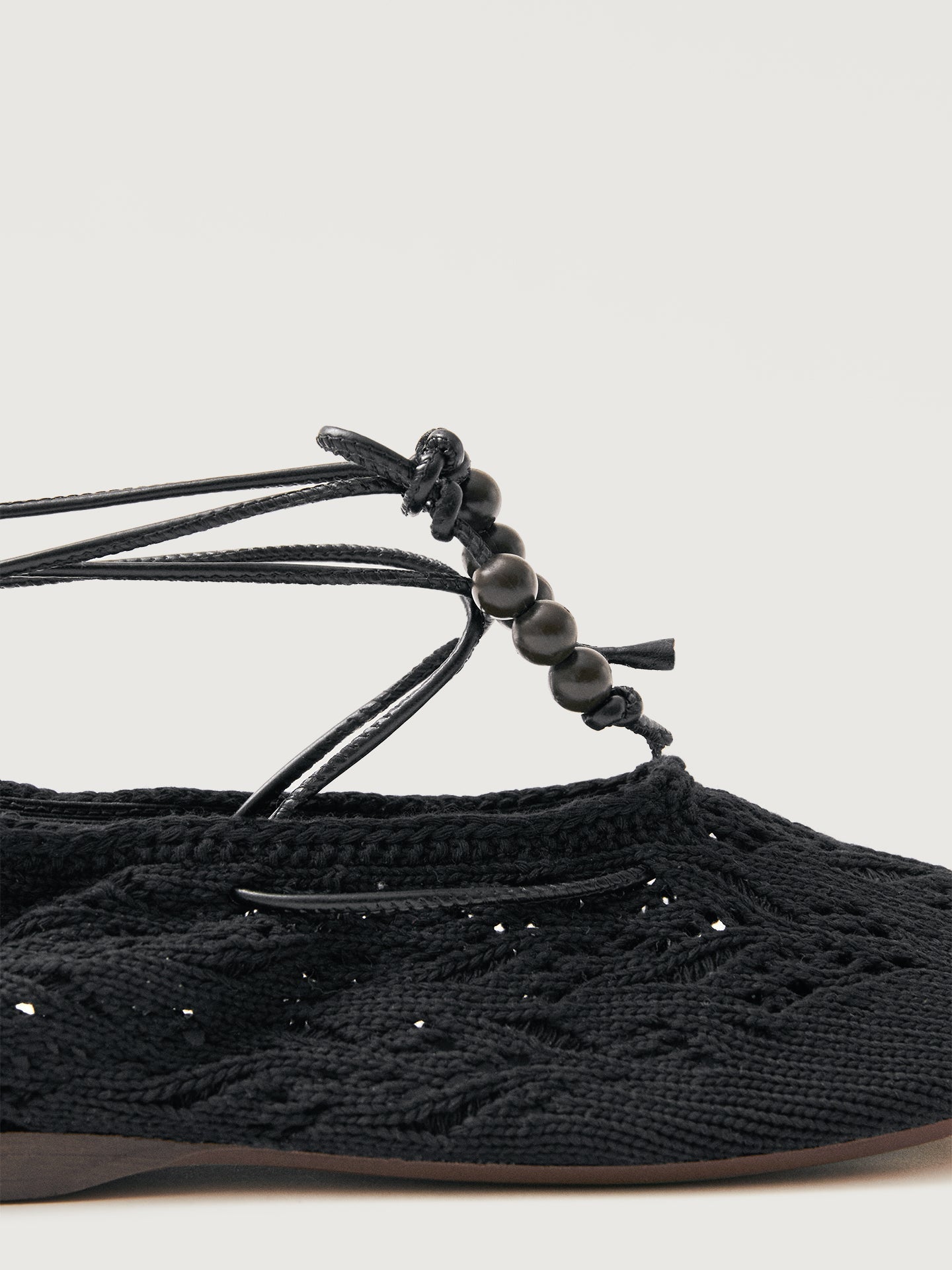 Carbon38 | Rosemary Crochet Flat - Black