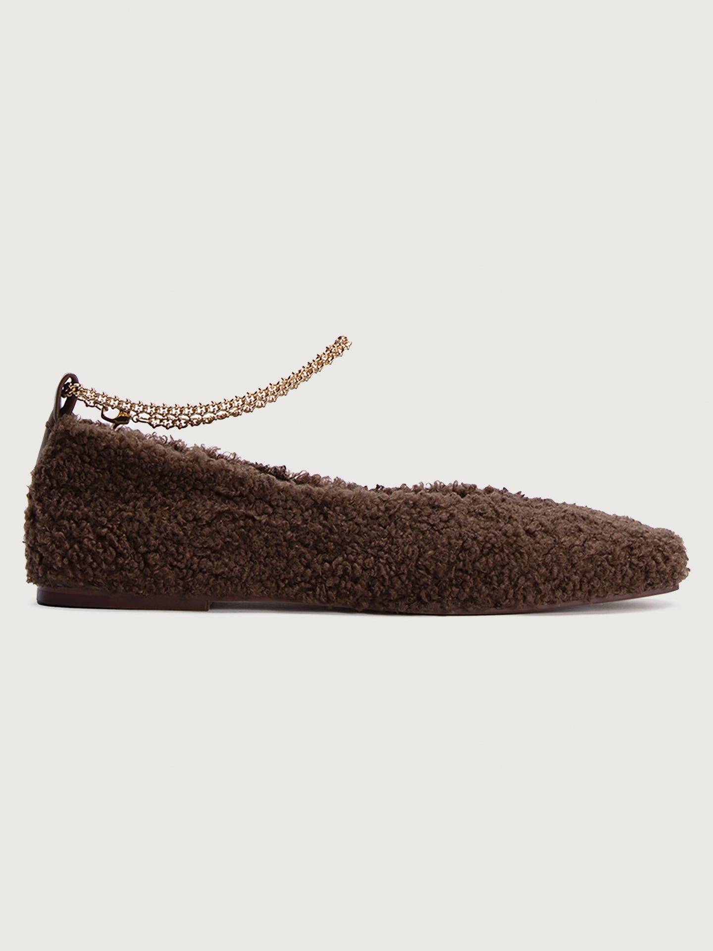 Carbon38 | Augusta Teddy Ballet Flat - Chocolate