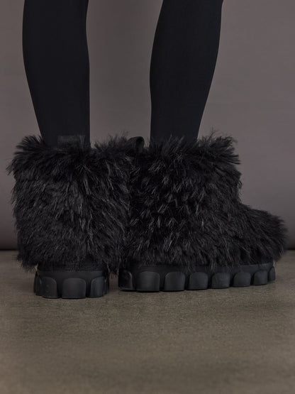 Carbon38 | Sofie Faux Fur Snowboot Low - Black
