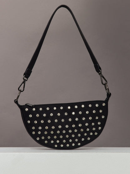 Carbon38 | Superstar - Black with Rhinestones/ Black/Black Web