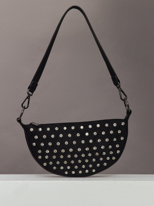 Carbon38 | Superstar - Black with Rhinestones/ Black/Black Web