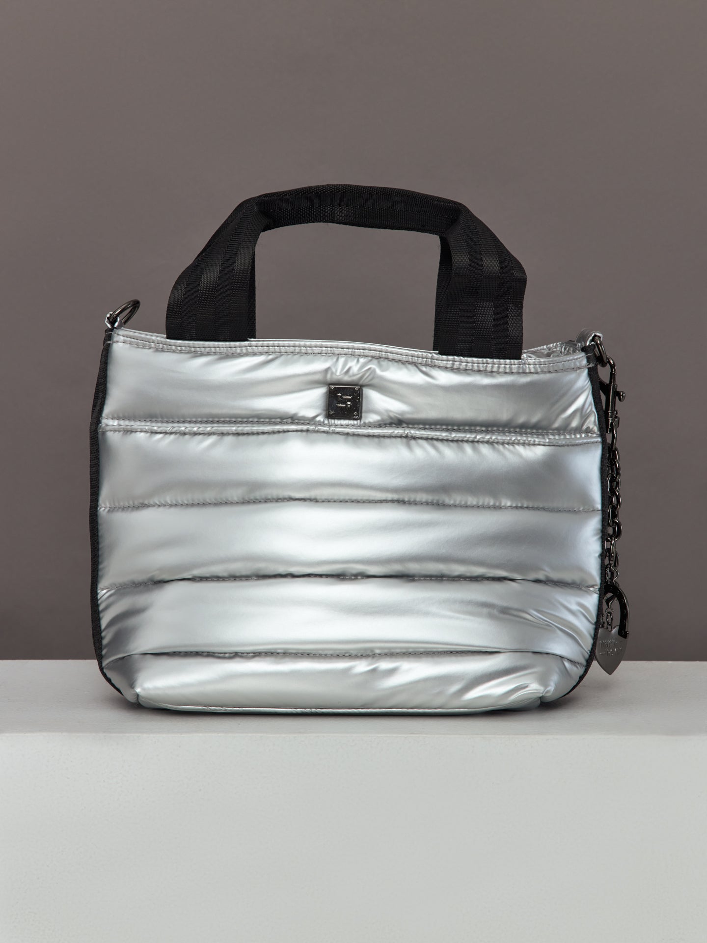Carbon38 | Escapade Tote - Pearl Silver and Houndstooth/ Black/Black Web