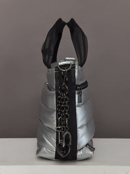Carbon38 | Escapade Tote - Pearl Silver and Houndstooth/ Black/Black Web