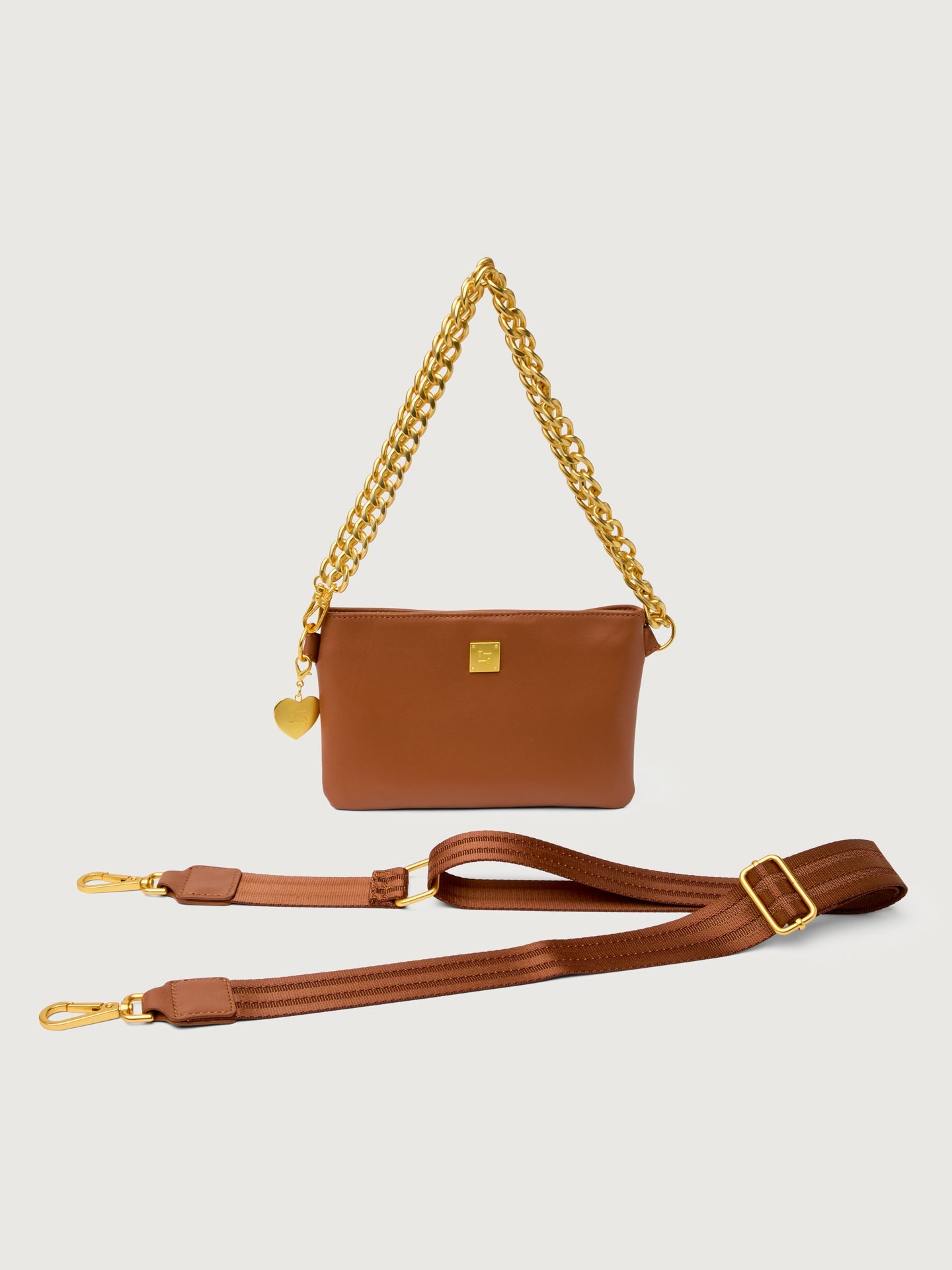 Carbon38 | Fame - Saddle Leather/Saddle Web/Gold Hardware