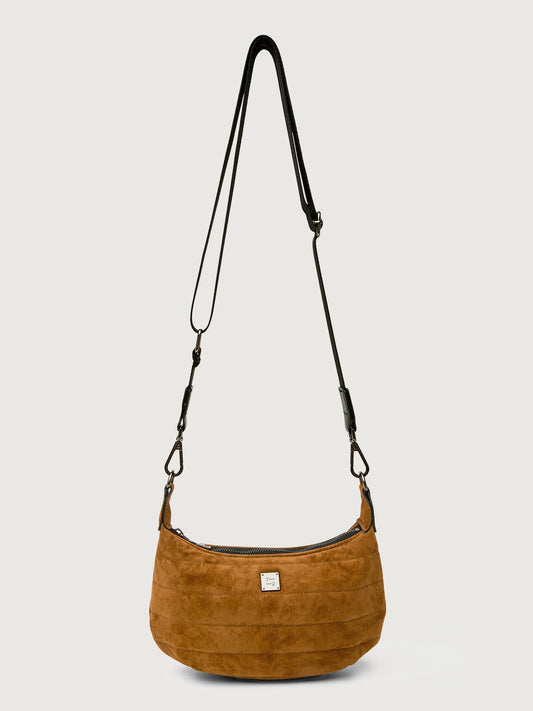 Carbon38 | Mini Moon - Golden Suede/ Gunmetal Hardware/Black/Black Web