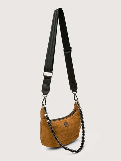 Carbon38 | Mini Moon - Golden Suede/ Gunmetal Hardware/Black/Black Web