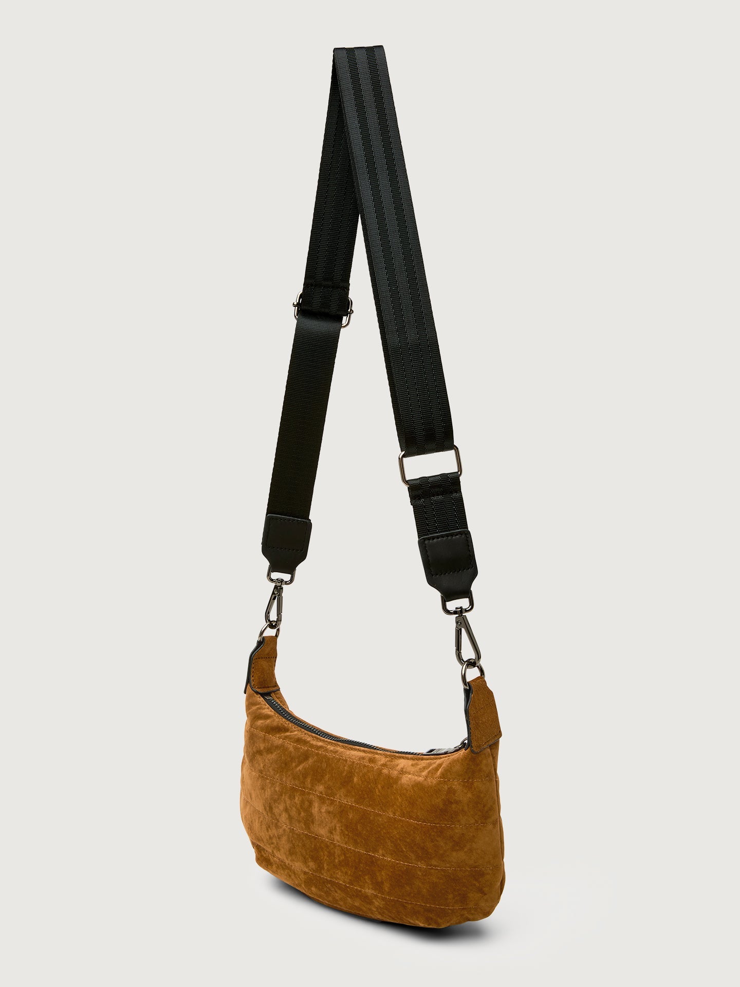 Carbon38 | Mini Moon - Golden Suede/ Gunmetal Hardware/Black/Black Web