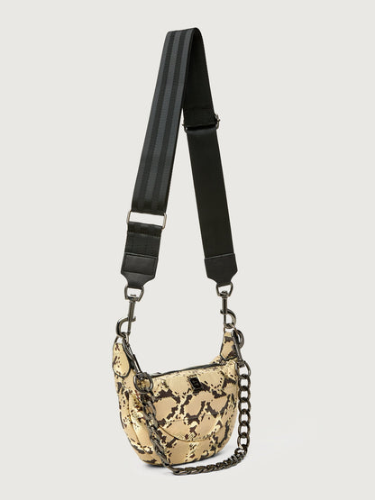 Carbon38 | Tiny Dancer - Python Luxe Black/Black web Gunmetal Hardware