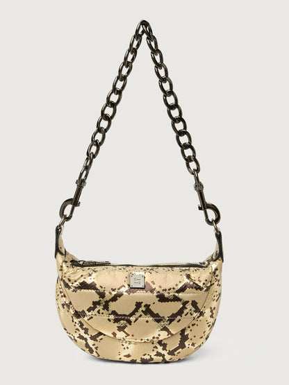 Carbon38 | Tiny Dancer - Python Luxe Black/Black web Gunmetal Hardware