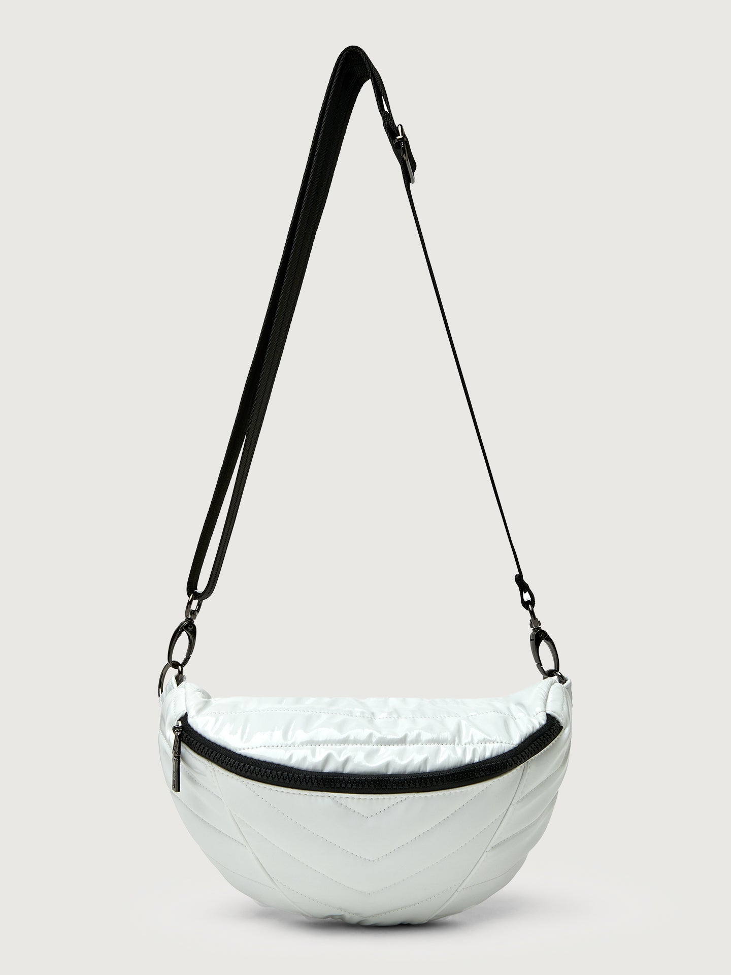 Carbon38 | Little Runaway - White Patent/Black Hardware