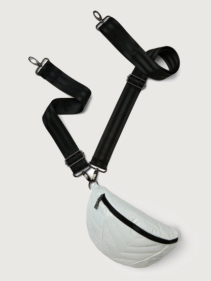 Carbon38 | Little Runaway - White Patent/Black Hardware