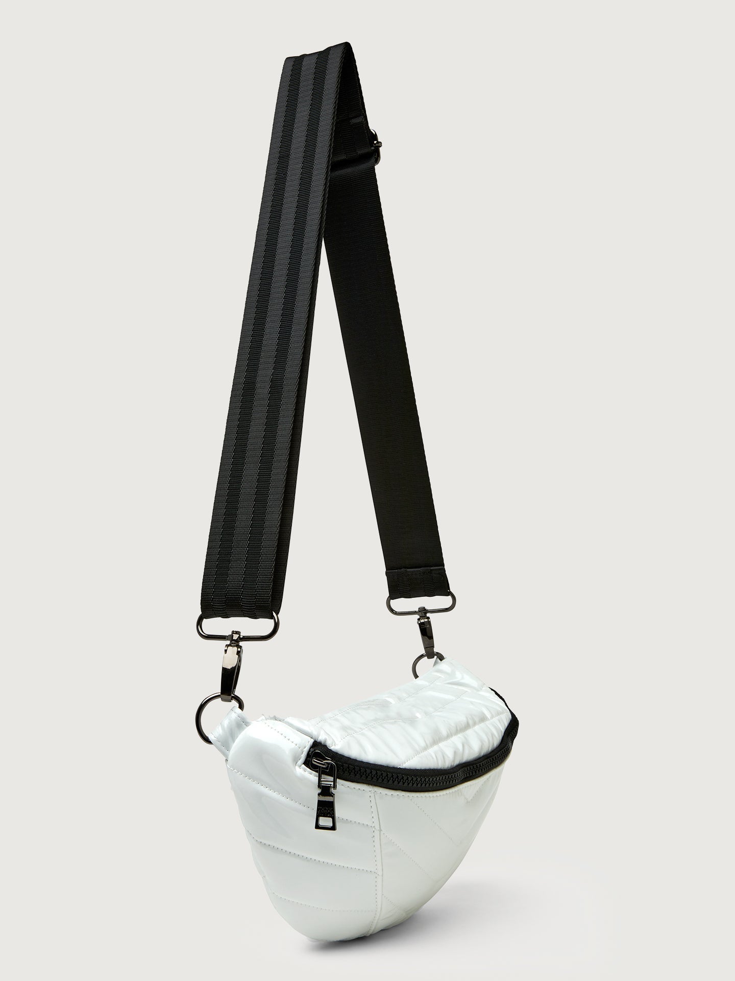 Carbon38 | Little Runaway - White Patent/Black Hardware