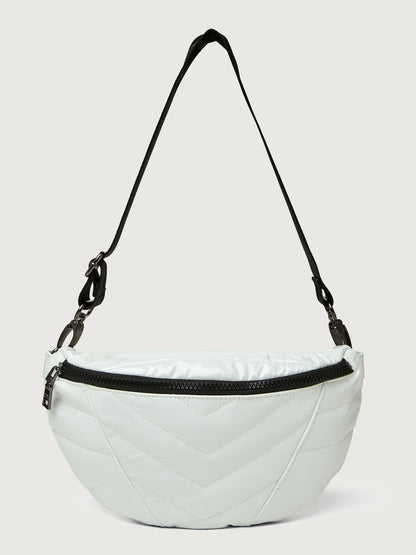 Carbon38 | Little Runaway - White Patent/Black Hardware