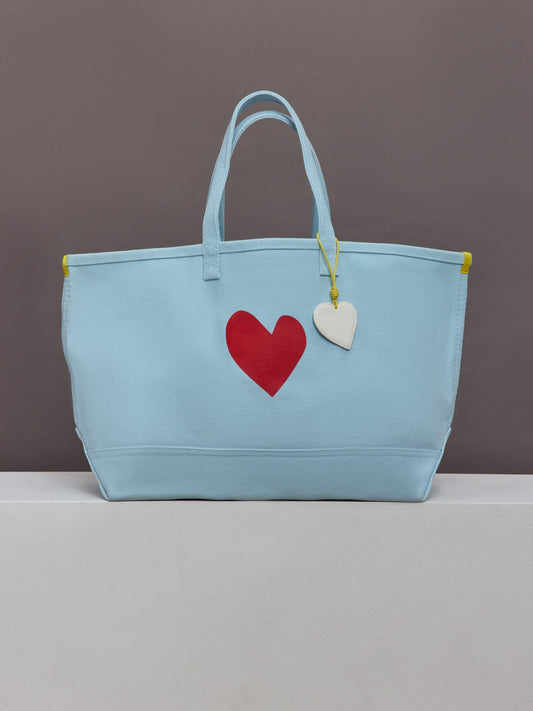 Carbon38 | Heart Tote - Blue/Red
