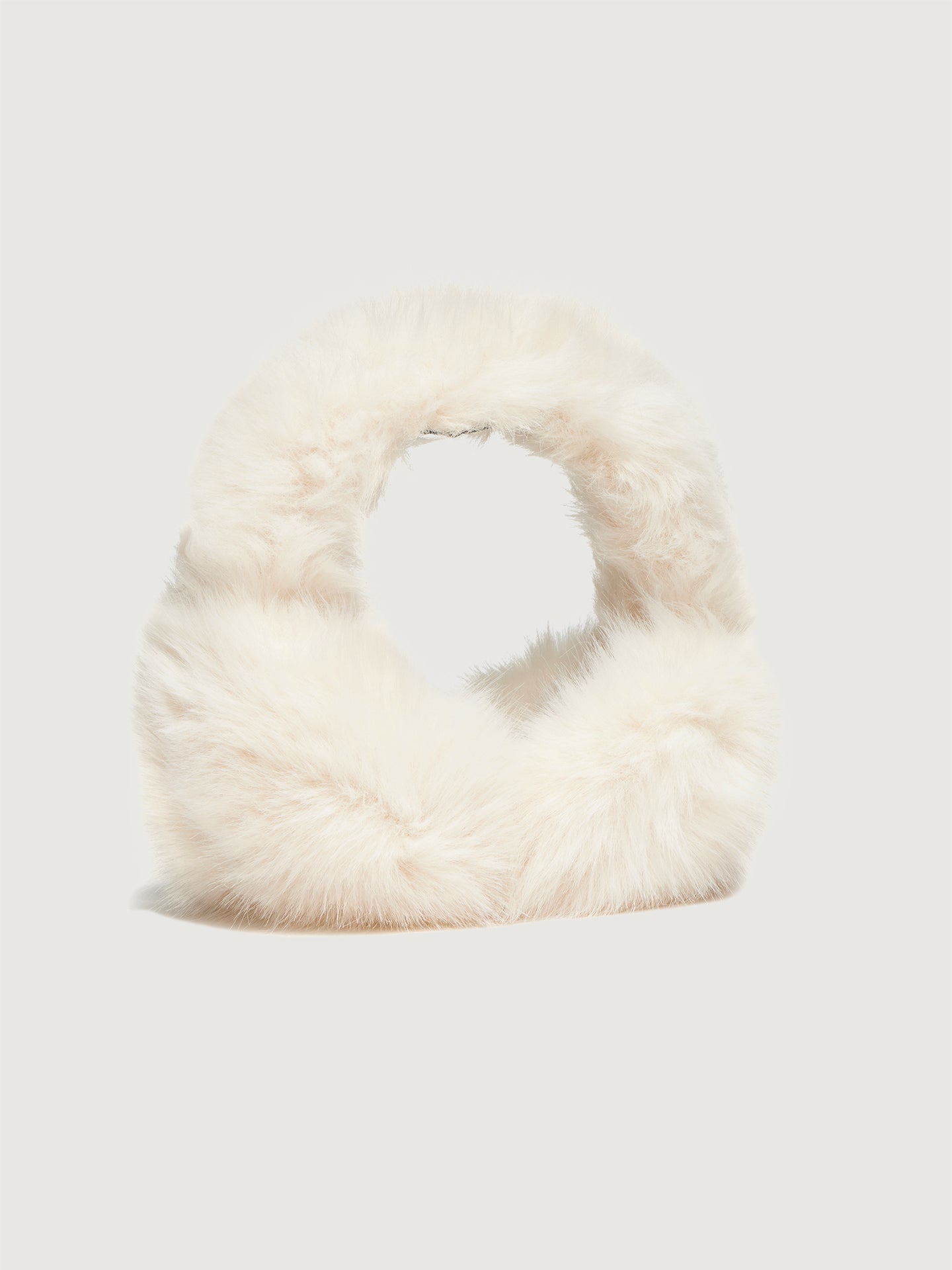 Carbon38 | Faux Long Hair Fur Earmuffs - Ivory