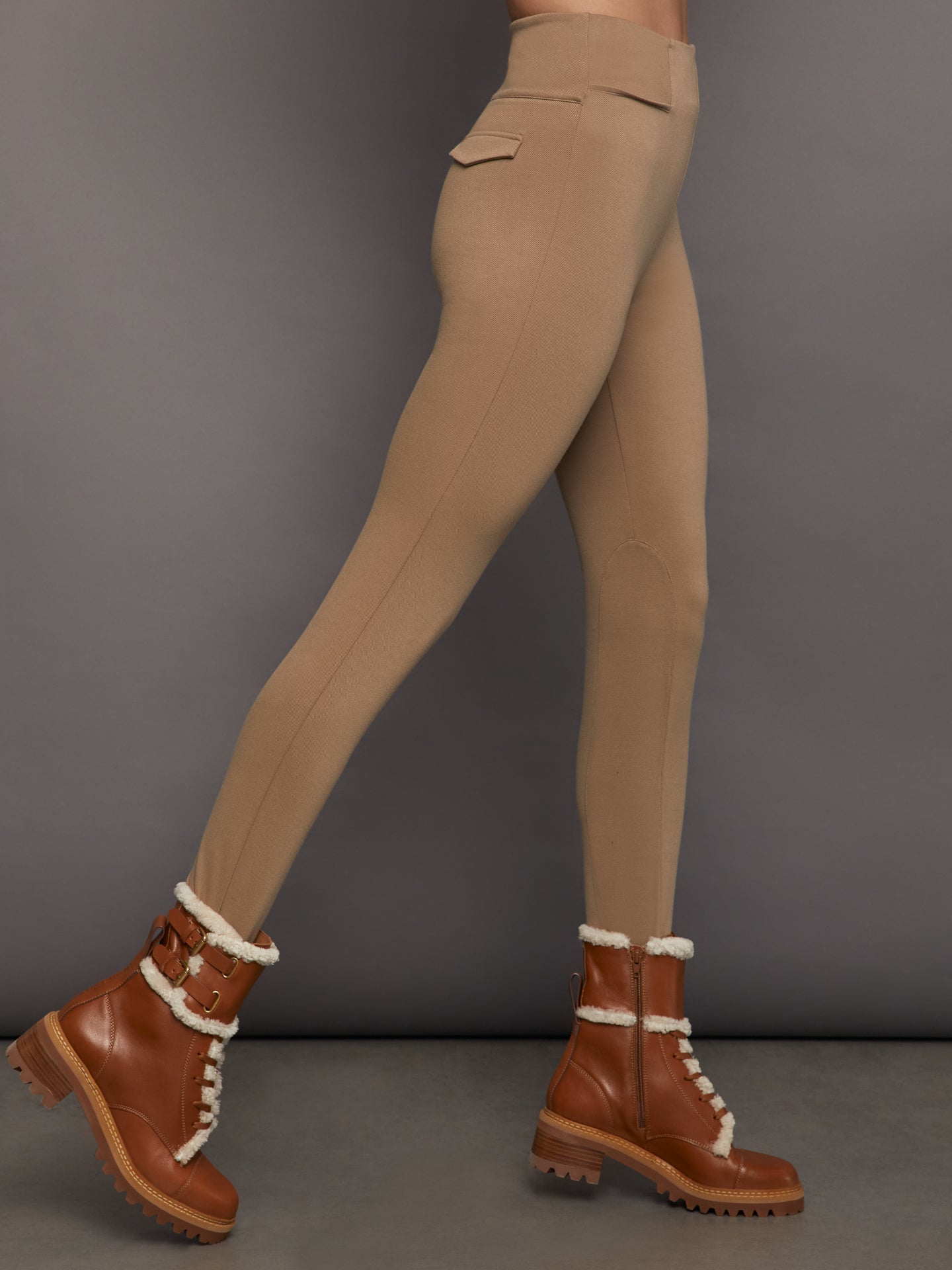 Carbon38 | Stretch Twill Stirrup Legging - Khaki