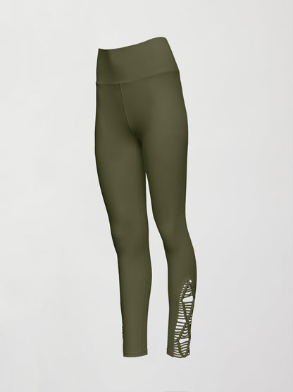 Carbon38 | Crochet Legging in Melt - Olive