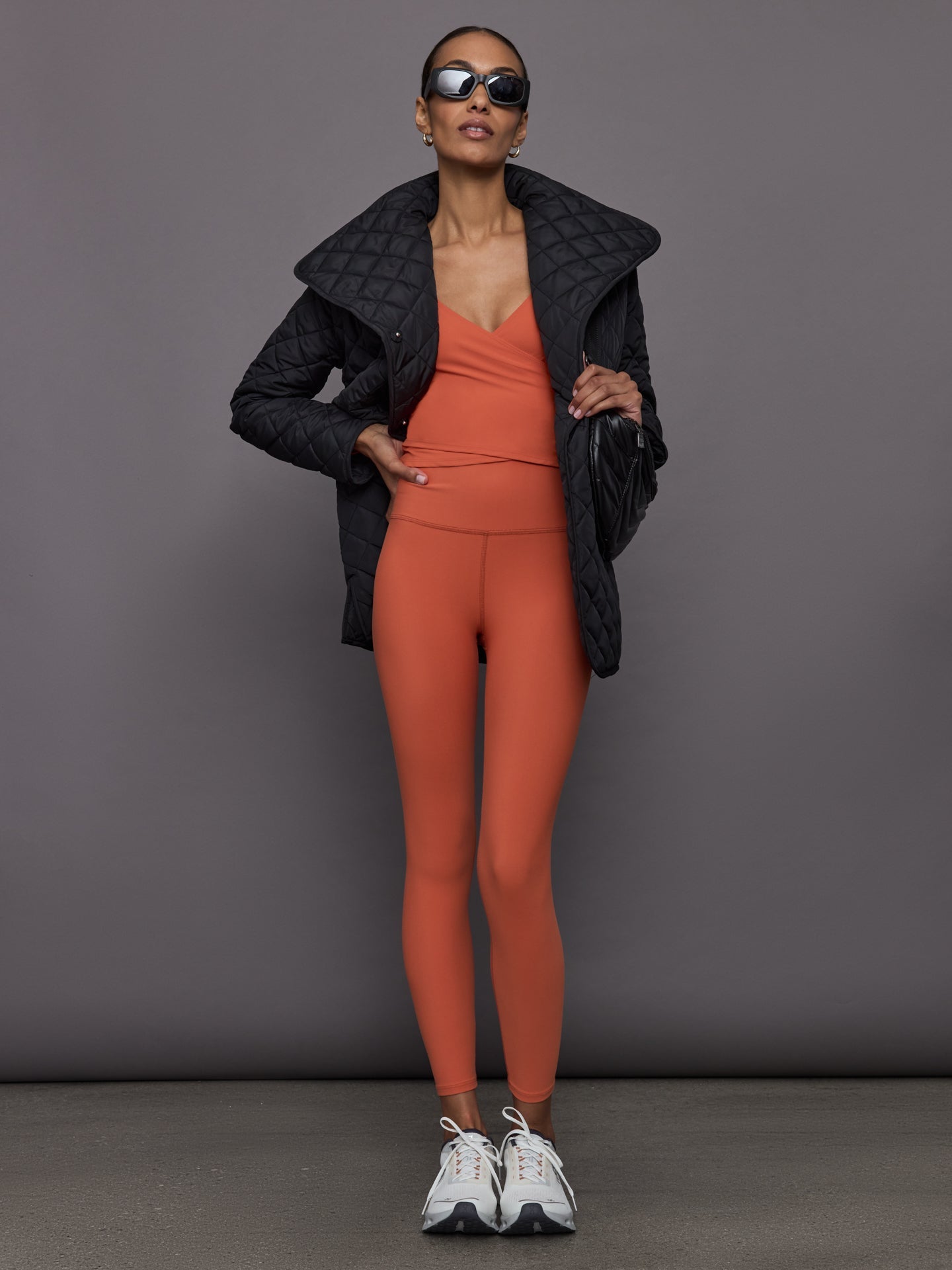 Carbon38 | High Rise Legging in Melt - Burnt Sienna