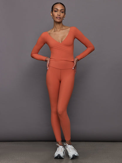 Carbon38 | High Rise Legging in Melt - Burnt Sienna