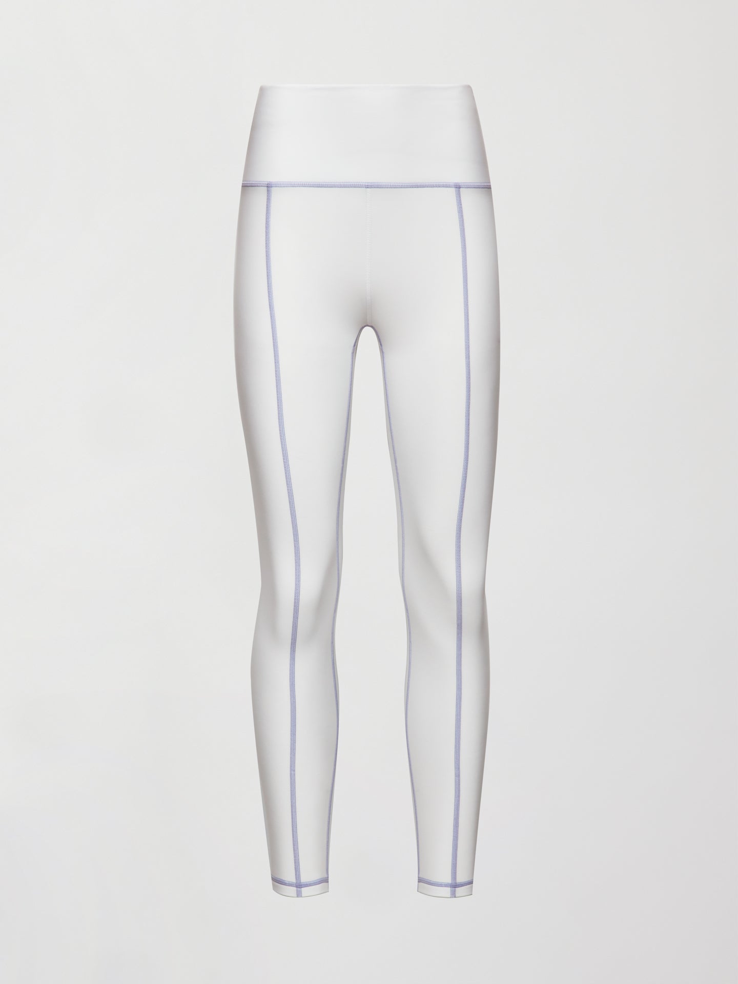 Carbon38 | High Rise Fleece Back Seam Legging - White