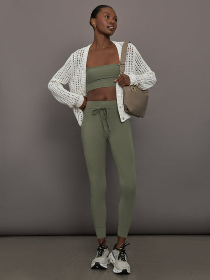 Carbon38 | High Rise Sport Pocket Legging in Melt - Moss