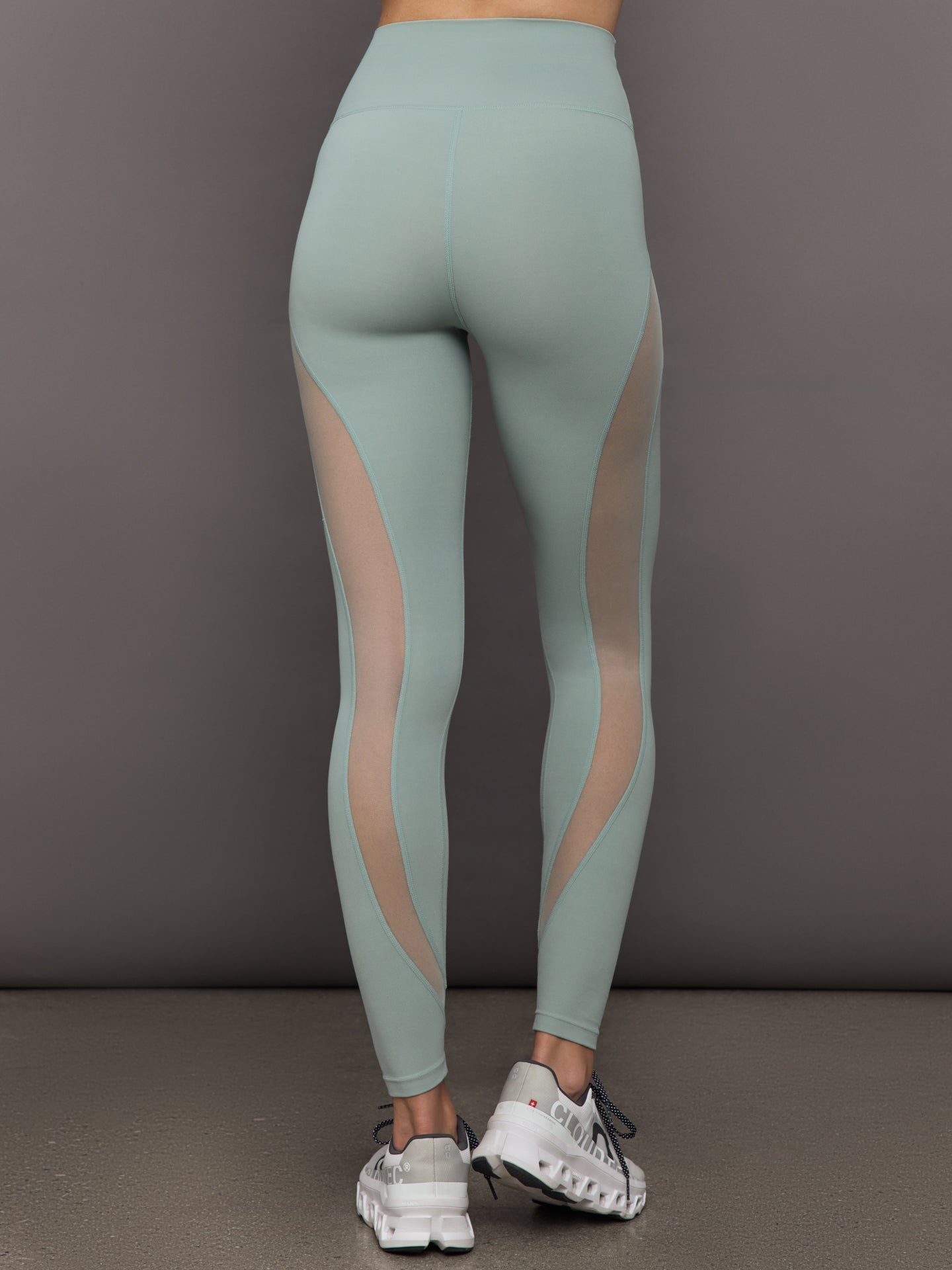 Carbon38 | Sheer Spliced Legging in Melt - Sage