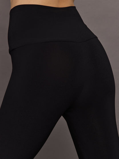 Carbon38 | Fringe Hem Cropped Legging - Black