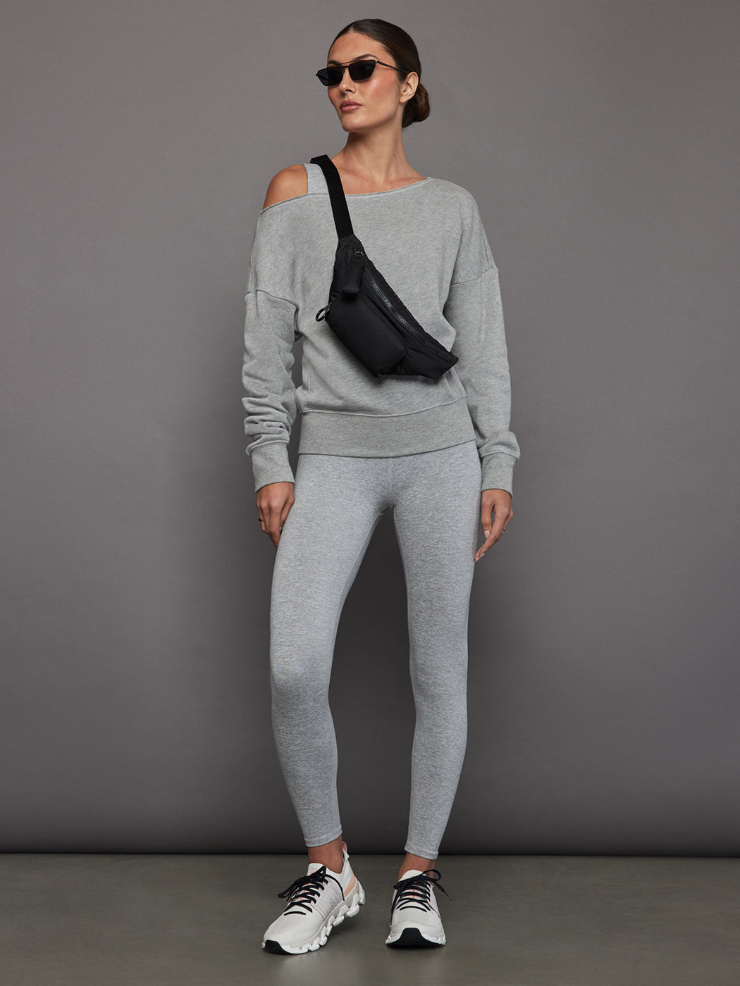 Carbon38 | Wrap Bra in Heather Melt - Silver Heather