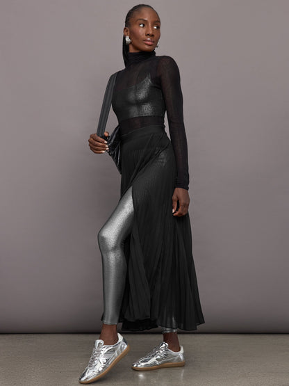 Carbon38 | Liquid Metallic Scoop Bra - Metallic Silver