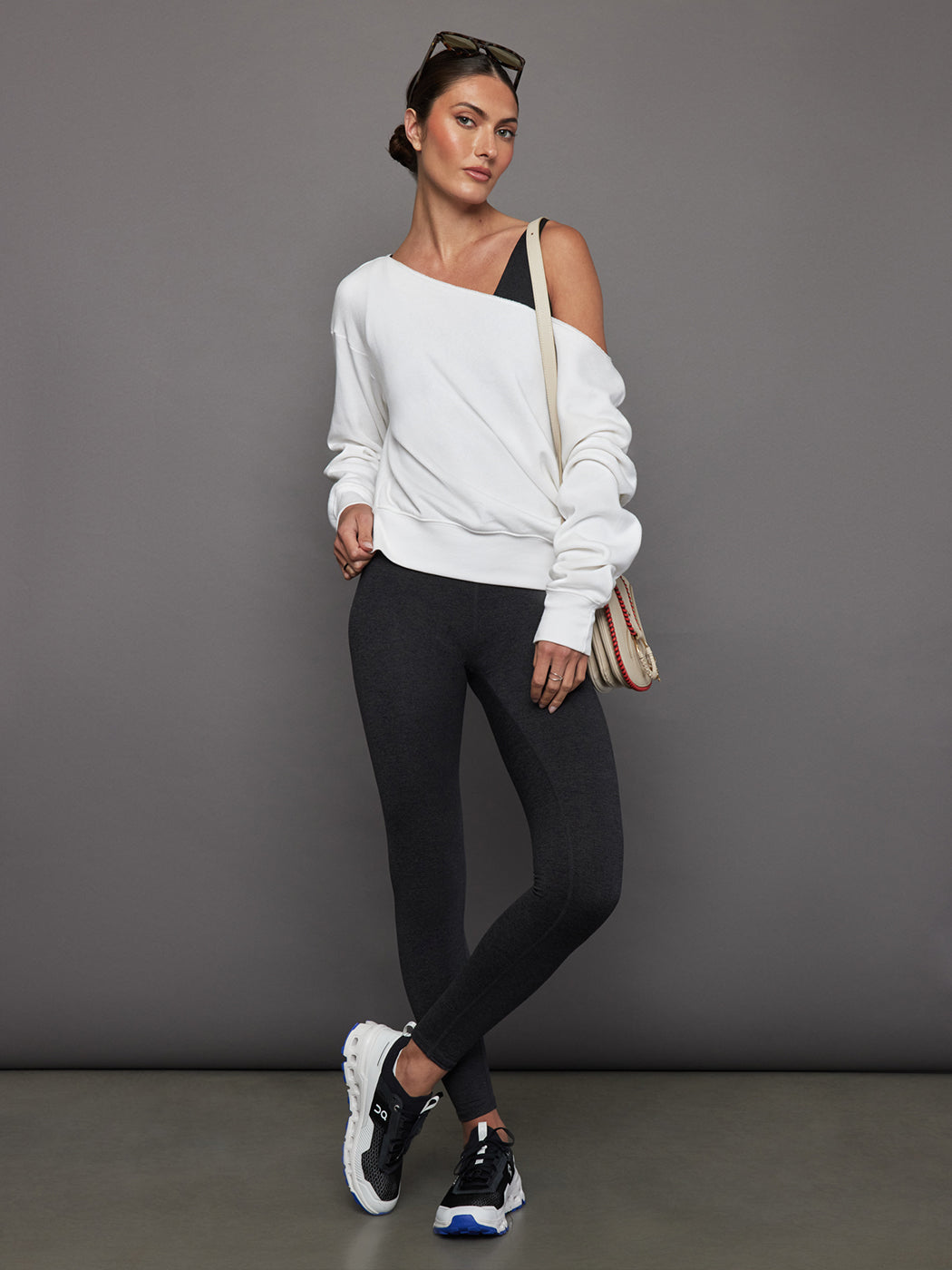 Carbon38 | Wrap Bra in Heather Melt - Charcoal Heather
