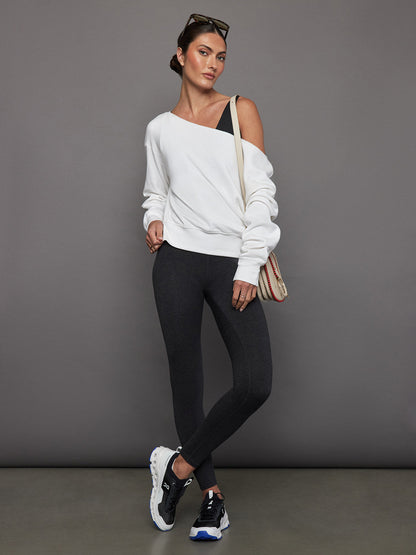 Carbon38 | Wrap Bra in Heather Melt - Charcoal Heather