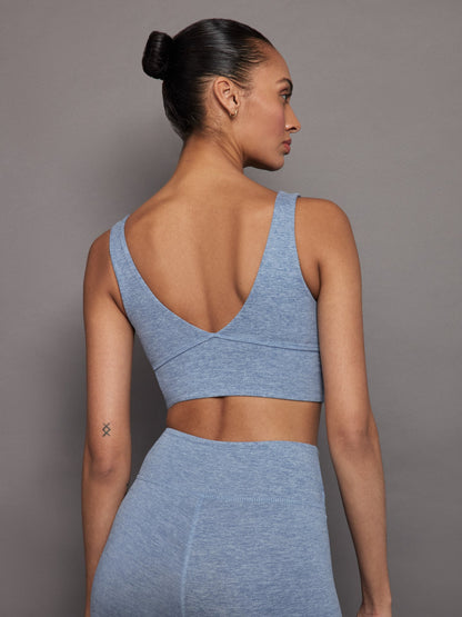 Carbon38 | Wrap Bra in Heather Melt - Quiet Harbor
