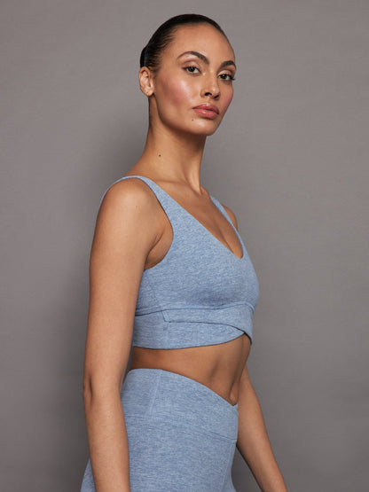 Carbon38 | Wrap Bra in Heather Melt - Quiet Harbor