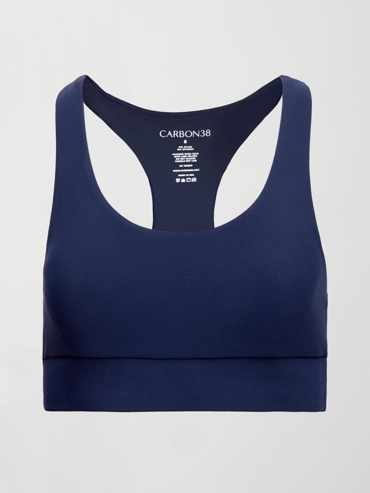 Carbon38 | Scoop Racerback Bra in Melt - Navy