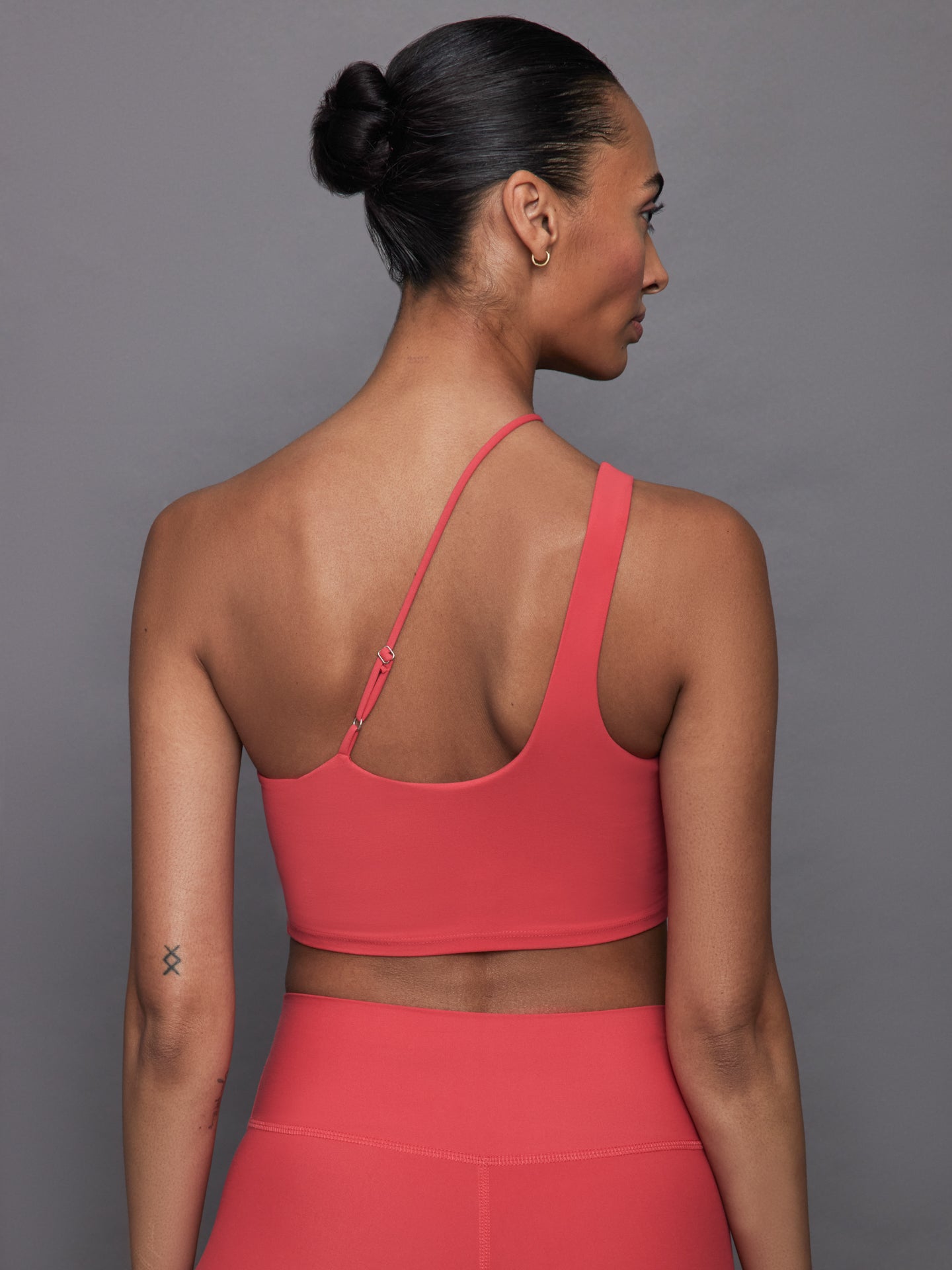Carbon38 | One Shoulder Convertible Bra Top in Melt - Tomato