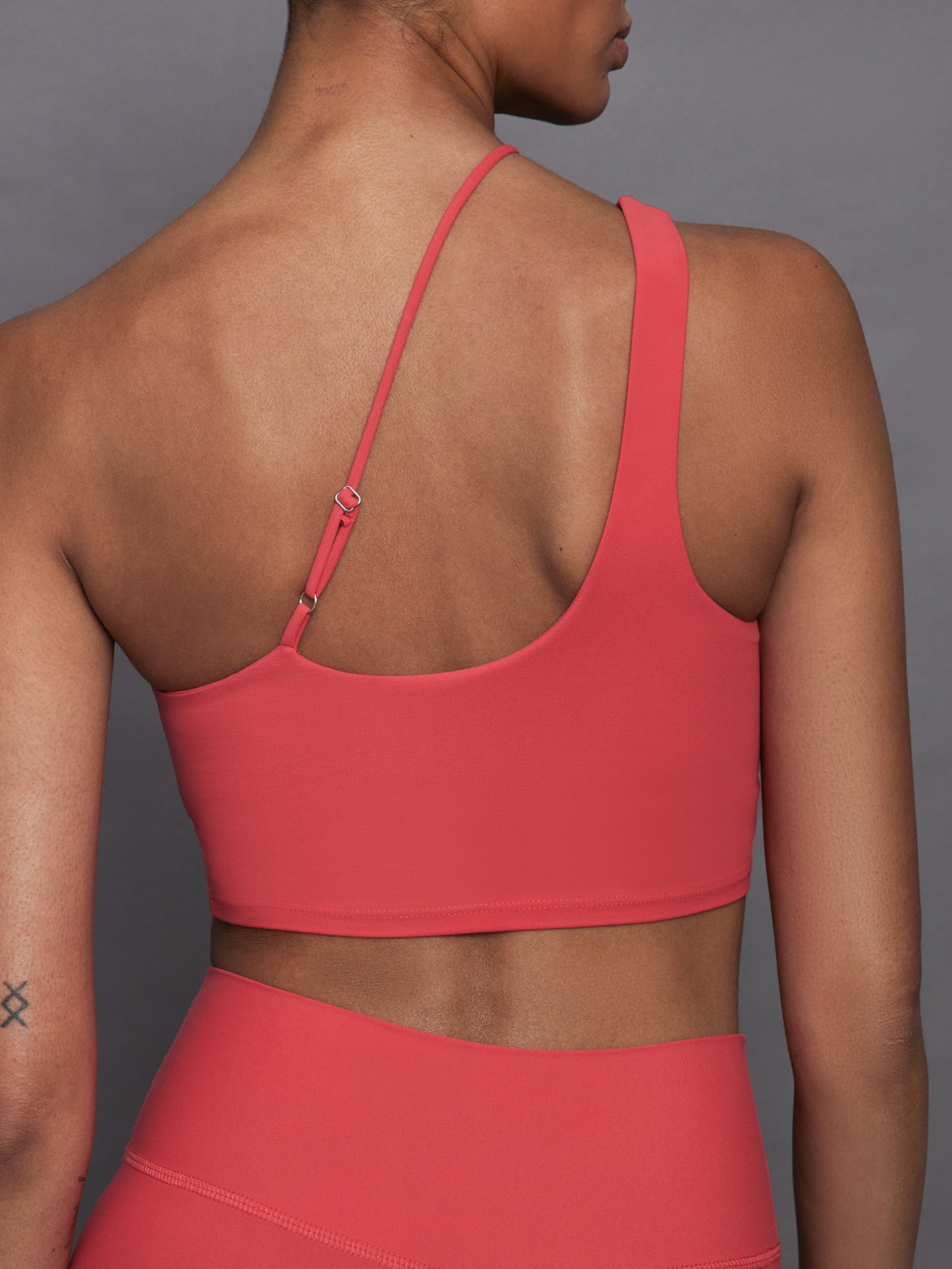 Carbon38 | One Shoulder Convertible Bra Top in Melt - Tomato