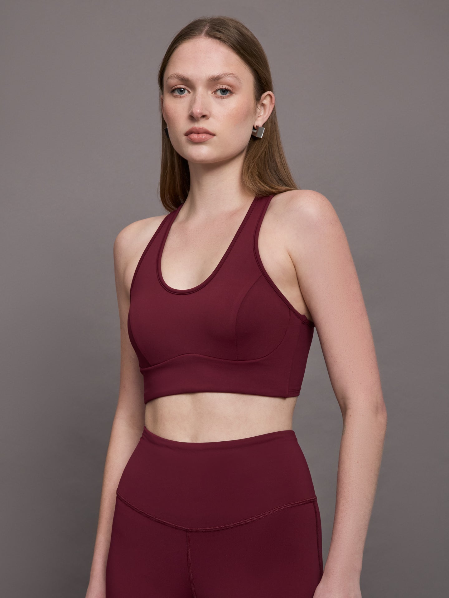 Carbon38 | Instinct Longline Bra - Burgundy
