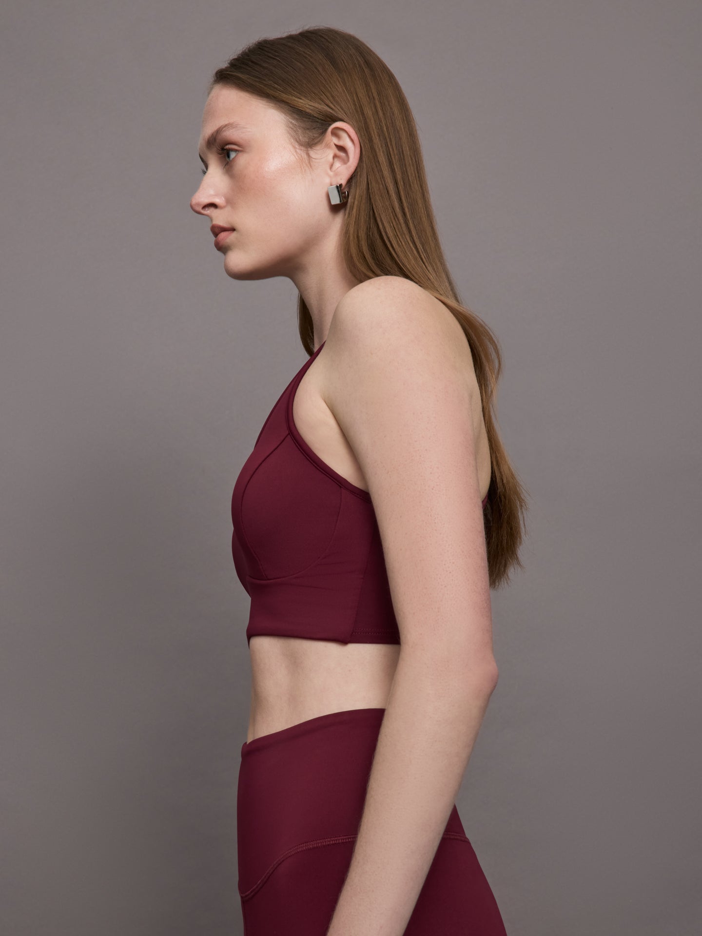 Carbon38 | Instinct Longline Bra - Burgundy