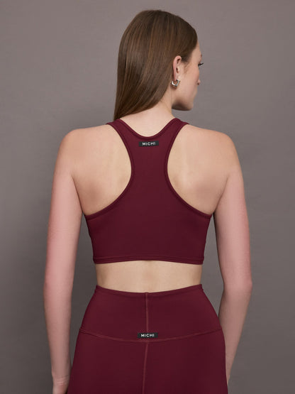 Carbon38 | Instinct Longline Bra - Burgundy