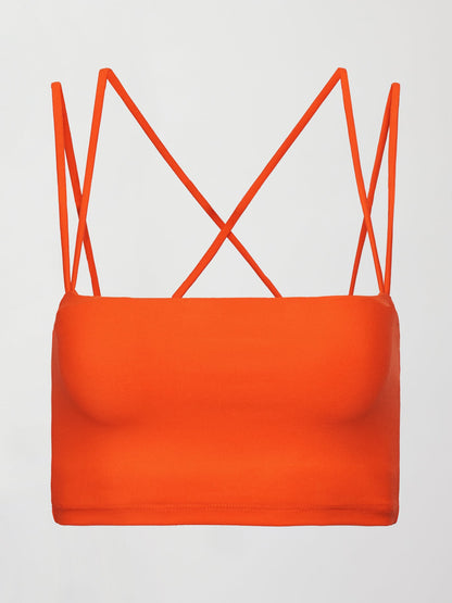 Carbon38 | Strappy Bra in Melt - Orange