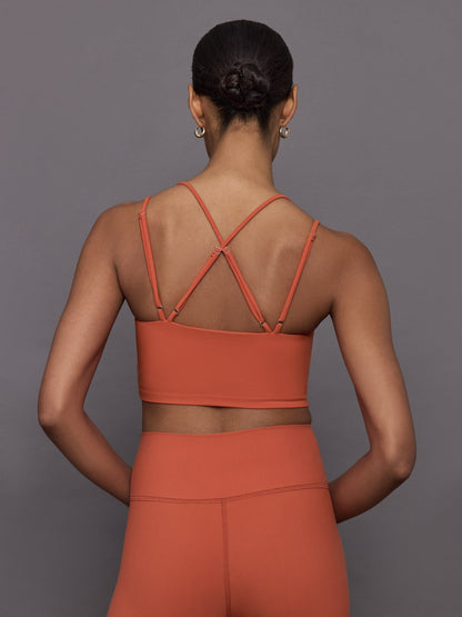Carbon38 | Strappy Bra in Melt - Burnt Sienna