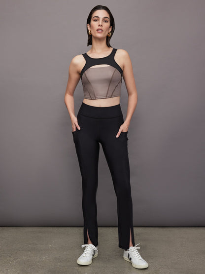 Carbon38 | Fusion Gloss Bustier - Bronzed Pewter/ Black