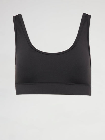 Carbon38 | Cut Out Scoop Bra in Diamond Compression - Black