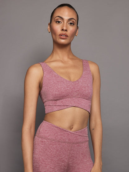 Carbon38 | Wrap Bra in Heather Melt - Hawthorn Rose Heather