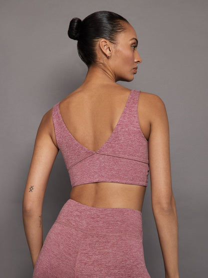 Carbon38 | Wrap Bra in Heather Melt - Hawthorn Rose Heather