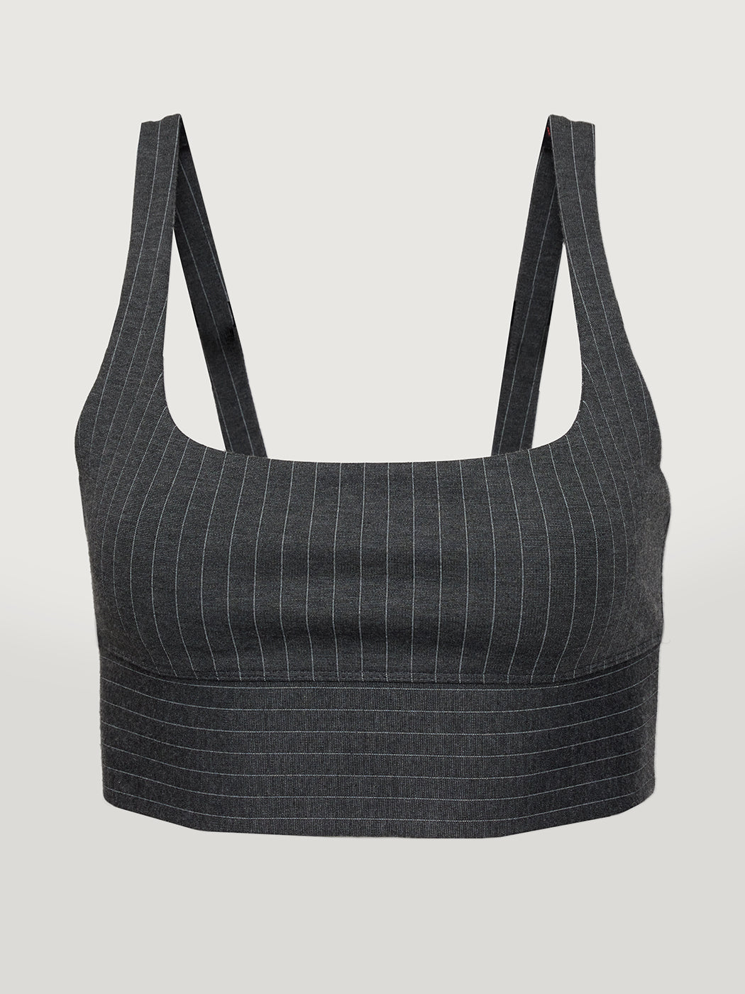 Carbon38 | Pinstripe Bra - Charcoal